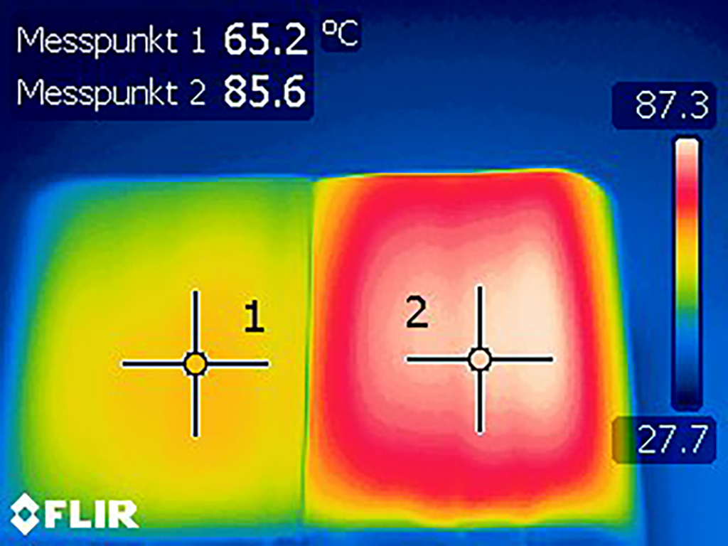 Thermal image of a heating optimized window profile