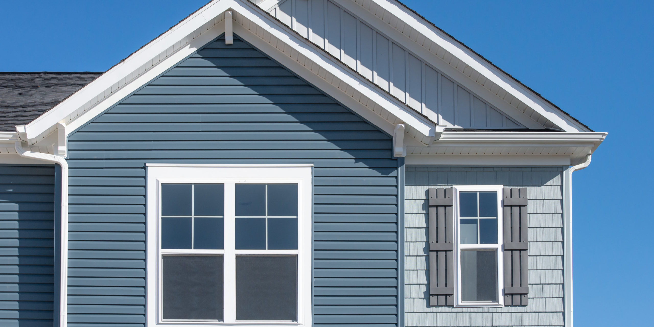 blue Siding on house